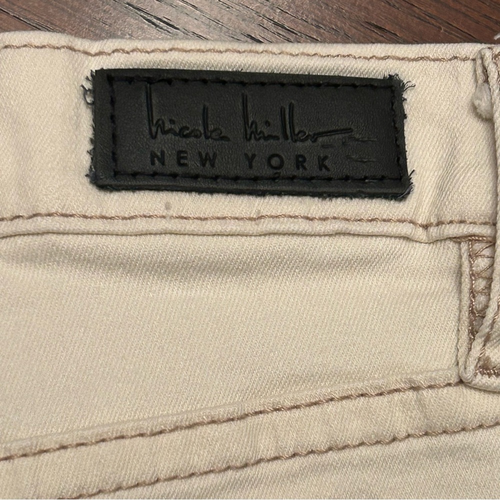 Nicole Miller Jeans Women’s Size 10 Cream Nomad Super High Rise Taper - Picture 3 of 6